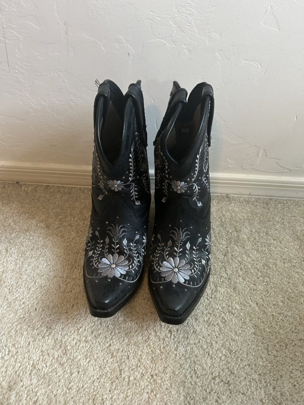 Durango Women's Crush Sterling Wildflower Western Floral Black Boots - Picture 3 of 4